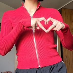 Mockneck Zip-up Sweater